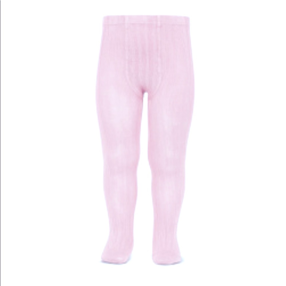 Baby rubbed light pink tights